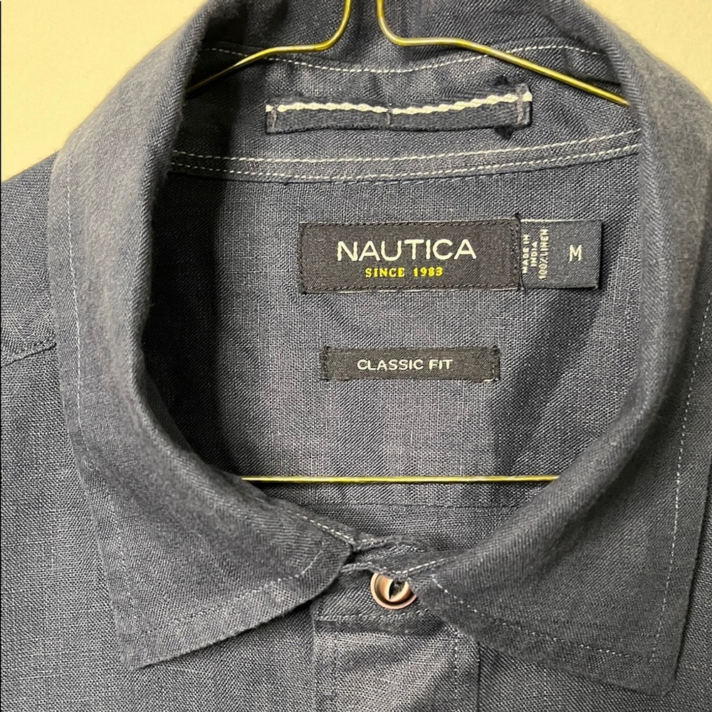 Nautica Dark Blue Dress Shirt - Picture 2 of 6